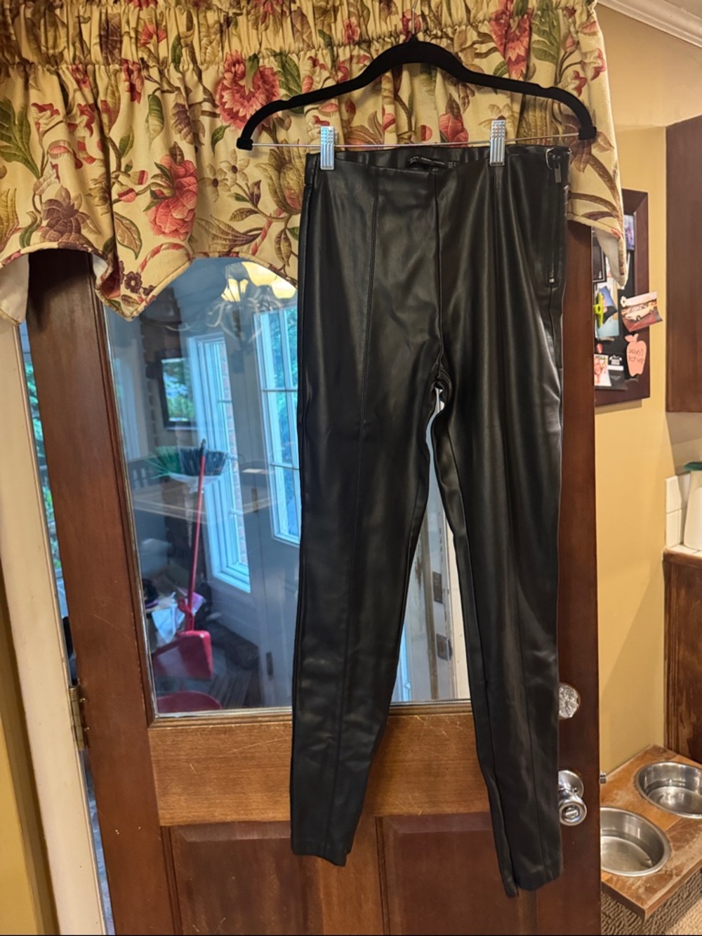 Black Faux Leather Men’s Pants